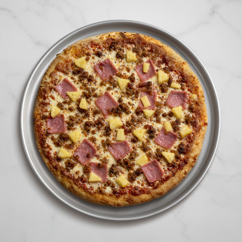 Medium Hawaiian Pizza.
