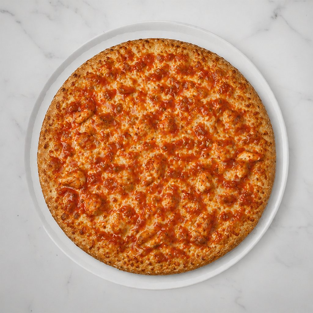 Medium BBQ Chicken Pizza.