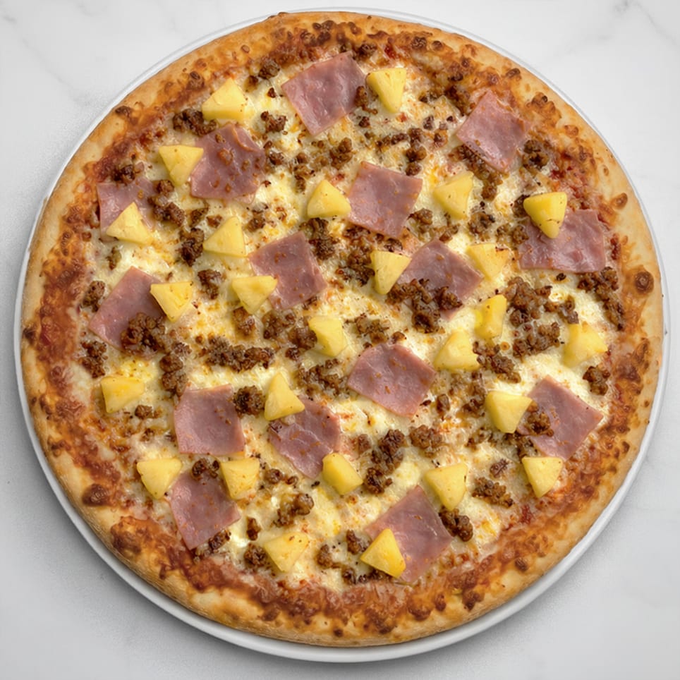 Extra Large Hawaiian Pizza.