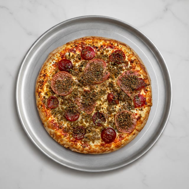Small Meat Lovers Pizza.