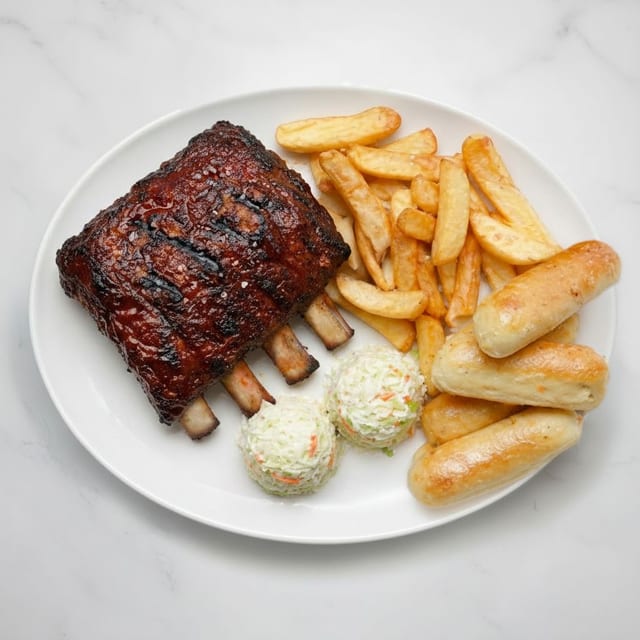 Whole Slab (Halal) Beef Ribs Dinner.