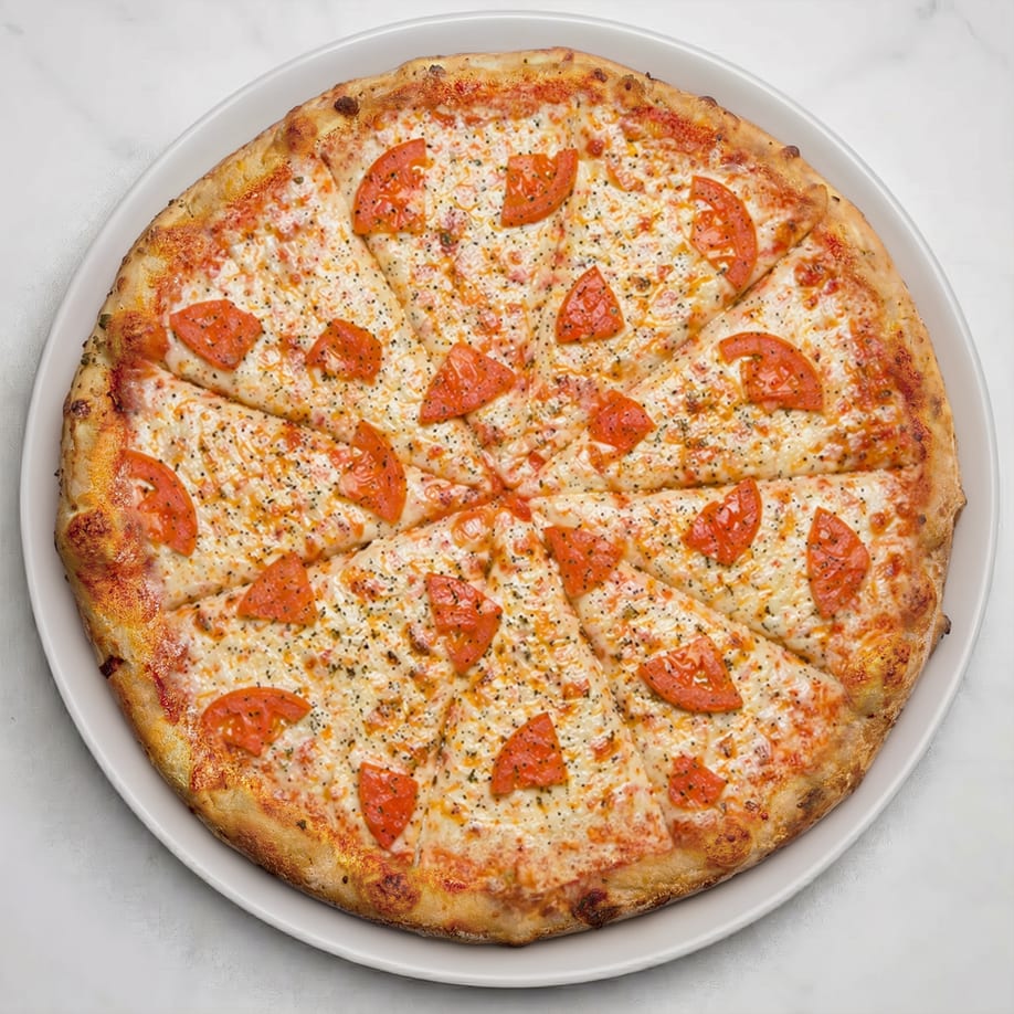 Large Margherita Pizza.