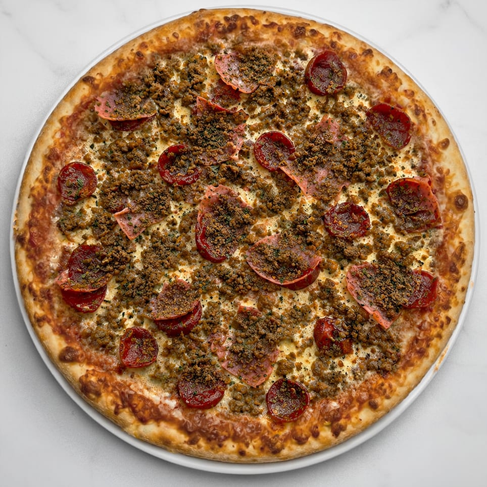 Extra Large Meat Lovers Pizza.