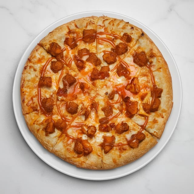 Large Buffalo Chicken Pizza.