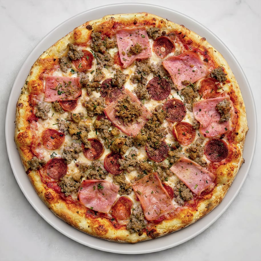 Large Meat Lovers Pizza.